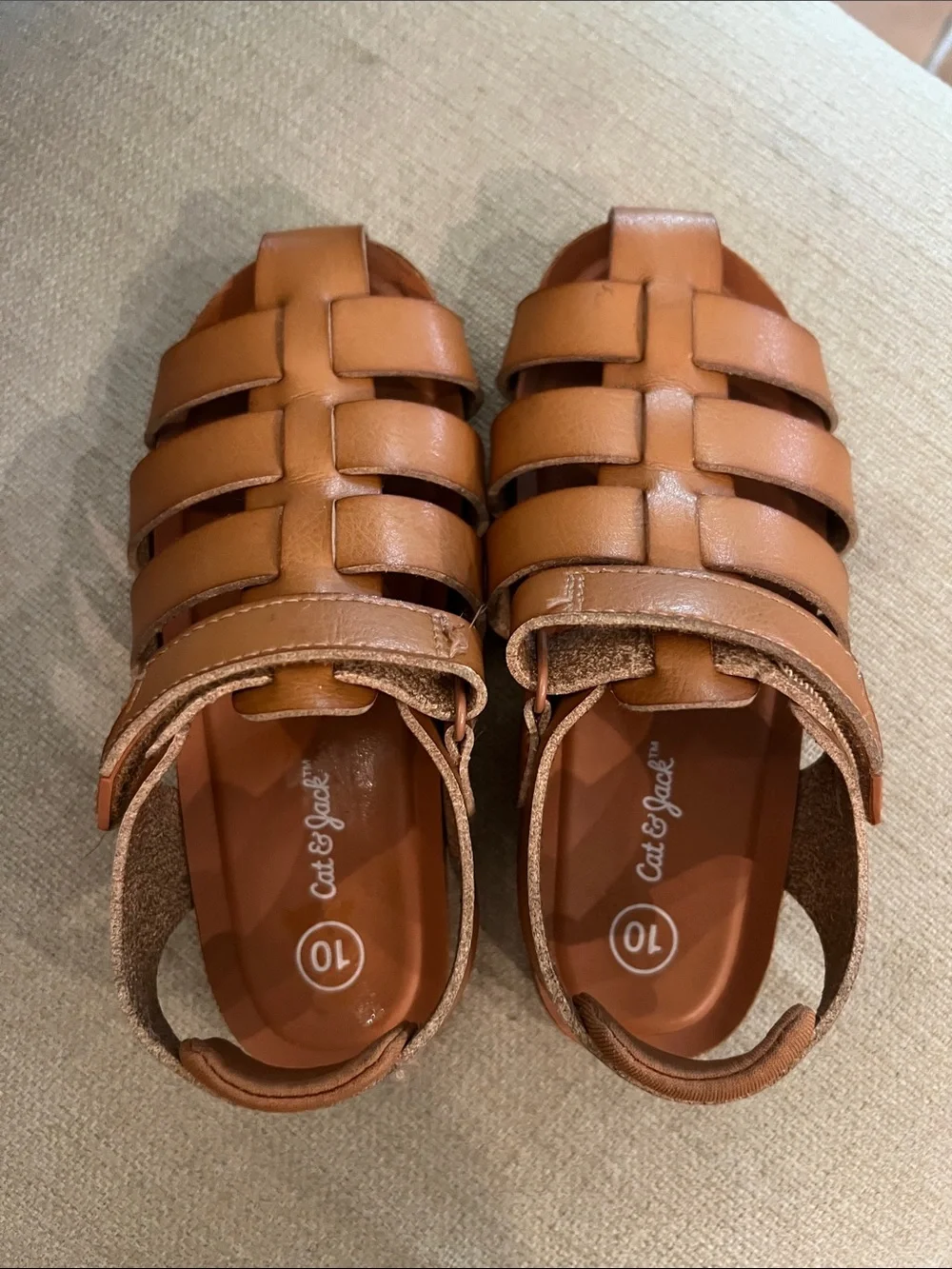 Cat & Jack Tan Strappy Fisherman Sandals for Kids